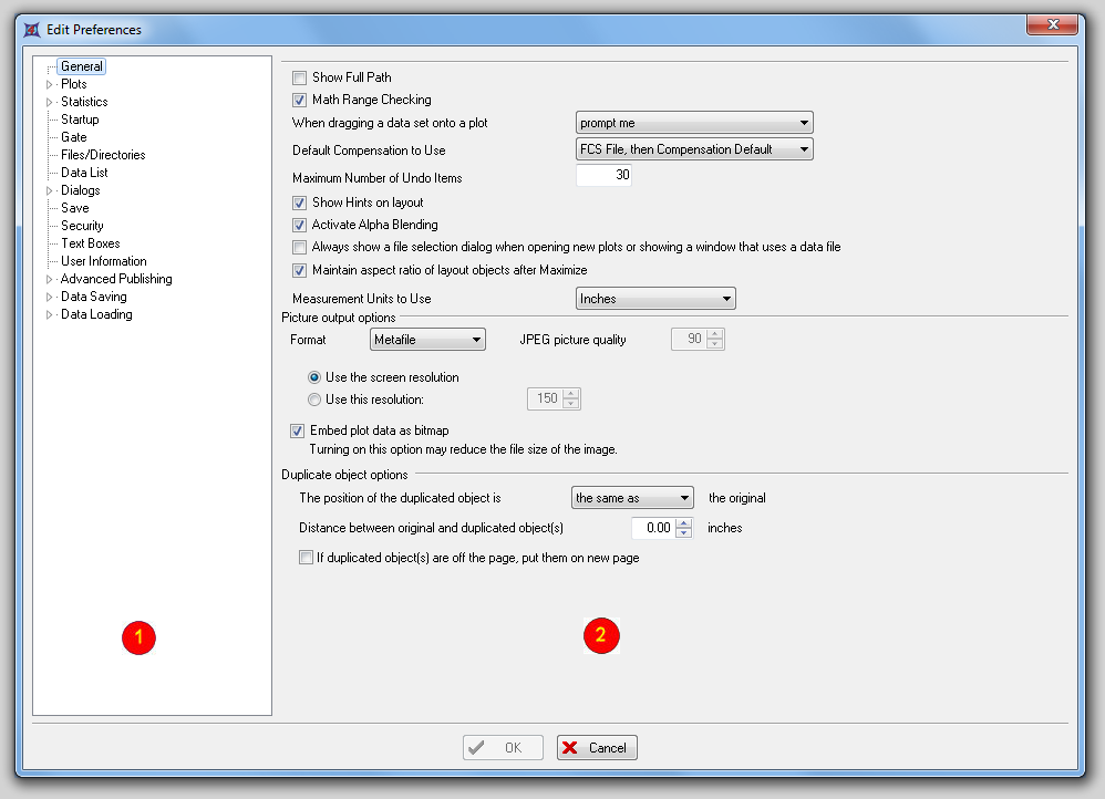 图 8.2  Edit Preferences Dialog Overview (编辑选项对话框概览)